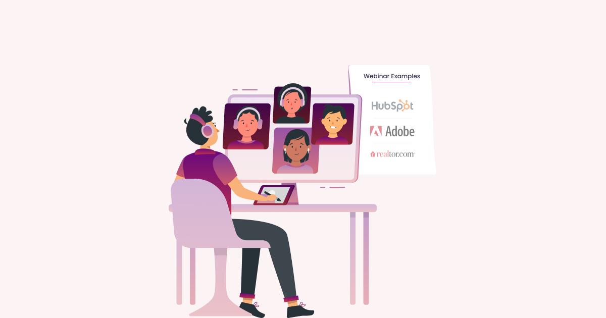 A person watching the Webinar Examples